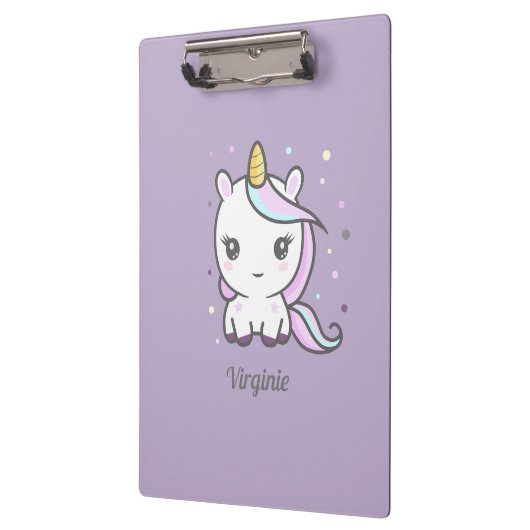Cute Unicorn Paars Klembord (Links)