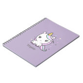 Cute Unicorn Paars Notitieboek (Linkerzijde)