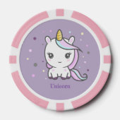 Cute Unicorn Paars Poker Chips (Voorkant)