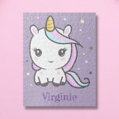 Cute Unicorn Paars Puzzle Legpuzzel