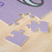 Cute Unicorn Paars Puzzle Legpuzzel (Zijkant)