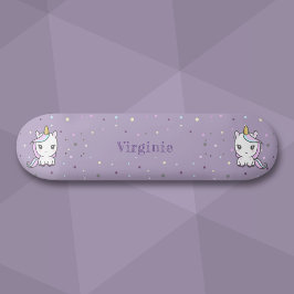 Cute Unicorn Paars Skateboard