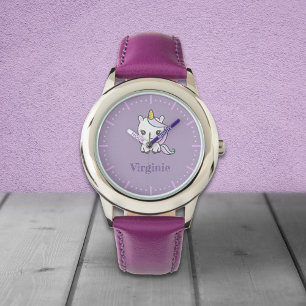 Cute Unicorn Paars Watch Horloge