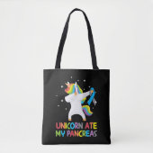 Cute Unicorn Pancreas Diabetisch Kind Tote Bag (Voorkant)