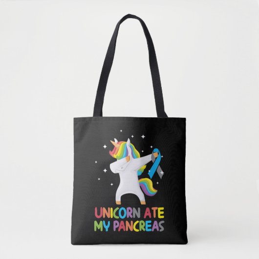 Cute Unicorn Pancreas Diabetisch Kind Tote Bag (Voorkant)