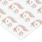 Cute Unicorn Pastel Regenboogrechthoek Tafelkleed (Gekanteld)