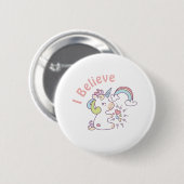 Cute Unicorn Pastel Ronde Button 5,7 Cm (Voorkant /achterkant)