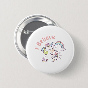 Cute Unicorn Pastel Ronde Button 5,7 Cm