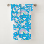 Cute Unicorn Pattern Bad Handdoek (Insitu)
