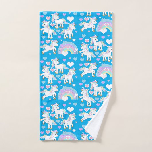 Cute Unicorn Pattern Bad Handdoek (Handdoek)
