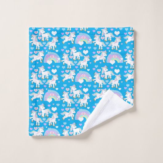Cute Unicorn Pattern Bad Handdoek (Wasdoekje)