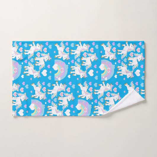 Cute Unicorn Pattern Bad Handdoek (Handdoek)