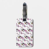 Cute Unicorn Pattern Bagagelabel (Achterkant verticaal)