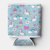 Cute Unicorn Pattern Blikjeskoeler (Voorkant)