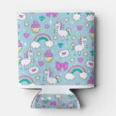 Cute Unicorn Pattern Blikjeskoeler (Achterkant)