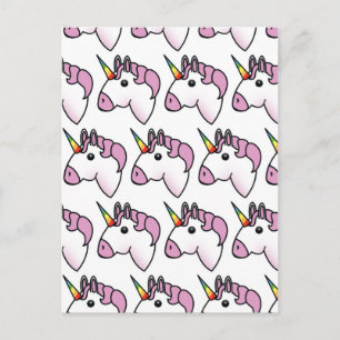Cute Unicorn Pattern Briefkaart