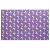 Cute Unicorn Personalised Paars Stof (Fat Quarter)