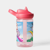 Cute UNICORN Personalize Girl's Name Waterfles (Rechts)