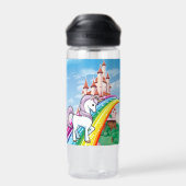 Cute UNICORN Personalize Girl's Name Waterfles (Achterkant)