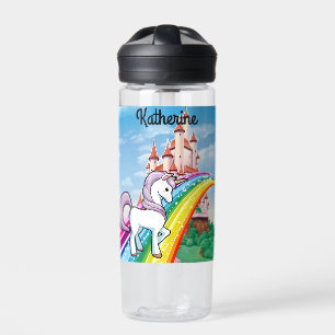 Cute UNICORN Personalize Girl's Name Waterfles