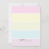 Cute Unicorn Personalized Baby shower Kaart (Achterkant)