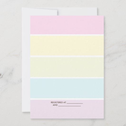 Cute Unicorn Personalized Baby shower Kaart (Achterkant)