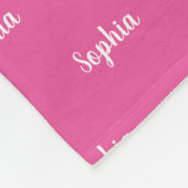 Cute Unicorn Personalized Pink Girl Fleece Deken (Hoek)