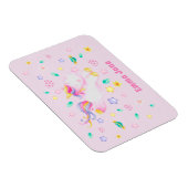 Cute Unicorn - Personalized Pink Kids  Magneet (Rechterzijde)