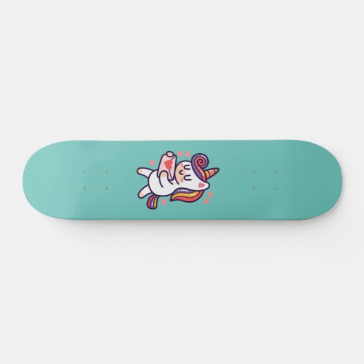 Cute unicorn persoonlijk skateboard (Horizontaal)