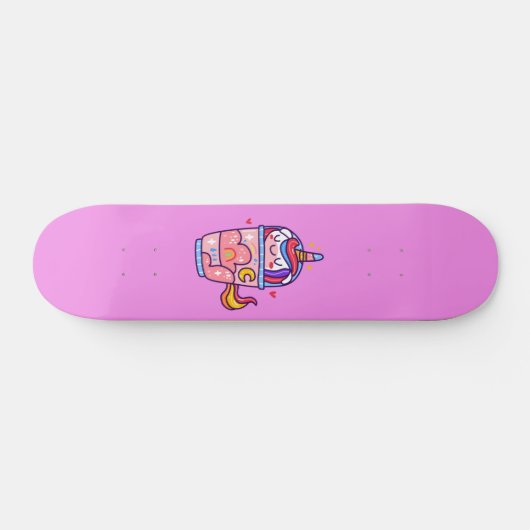 Cute unicorn persoonlijk skateboard (Horizontaal)