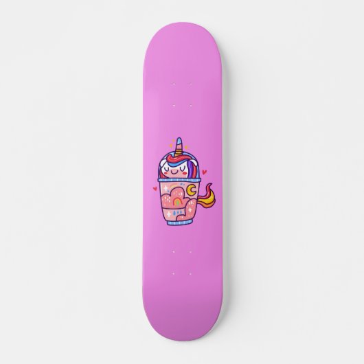 Cute unicorn persoonlijk skateboard (Voorkant)