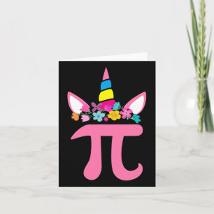 Cute Unicorn Pi Wiskunde Pun Pi Day Wiskunde Weten Kaart