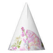 Cute Unicorn Pink Birthday Party Whimsical™ Feesthoedjes (Achterkant)