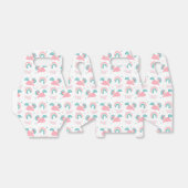 Cute Unicorn Pink en Mint Pattern Bedankdoosjes (Uitgevouwen)