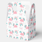Cute Unicorn Pink en Mint Pattern Bedankdoosjes (Geopend)