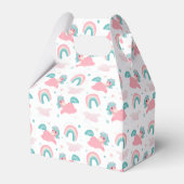 Cute Unicorn Pink en Mint Pattern Bedankdoosjes (Voorkant Zijde)