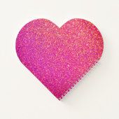 Cute Unicorn Pink Glitter Sparkle Persoonlijk Notitieboek (Achterkant)