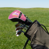 Cute Unicorn Pink Gold Glitter Speciaal Golfheadcover (Insitu)