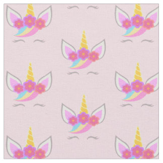 Cute Unicorn Pink Stof