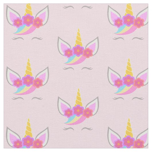 Cute Unicorn Pink Stof (Close Up)