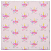 Cute Unicorn Pink Stof (Swatch)