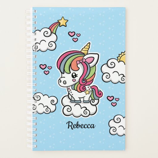 Cute Unicorn-planner Planner (Voorkant)