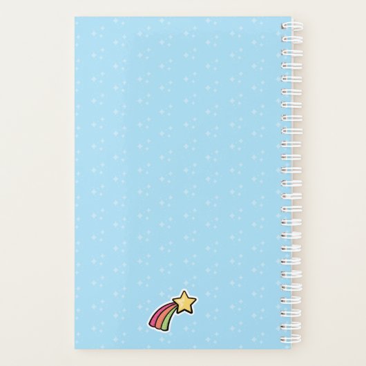 Cute Unicorn-planner Planner (Achterkant)