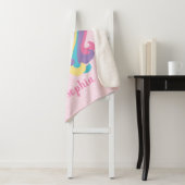 Cute Unicorn Polka Dot Personalized Sherpa Deken (In situ)