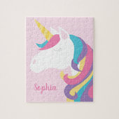Cute Unicorn Polka Dot Personated Kinder Legpuzzel (Verticaal)