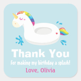 Cute Unicorn Pool Float Dank je Stickers