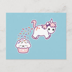 Cute Unicorn Poop Birthday Party Kaart