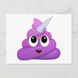 Cute Unicorn Poop emoji Briefkaart