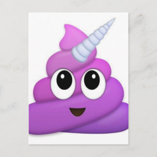 Cute Unicorn Poop emoji Briefkaart