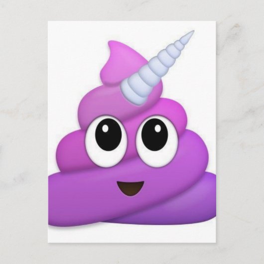 Cute Unicorn Poop emoji Briefkaart (Voorkant)